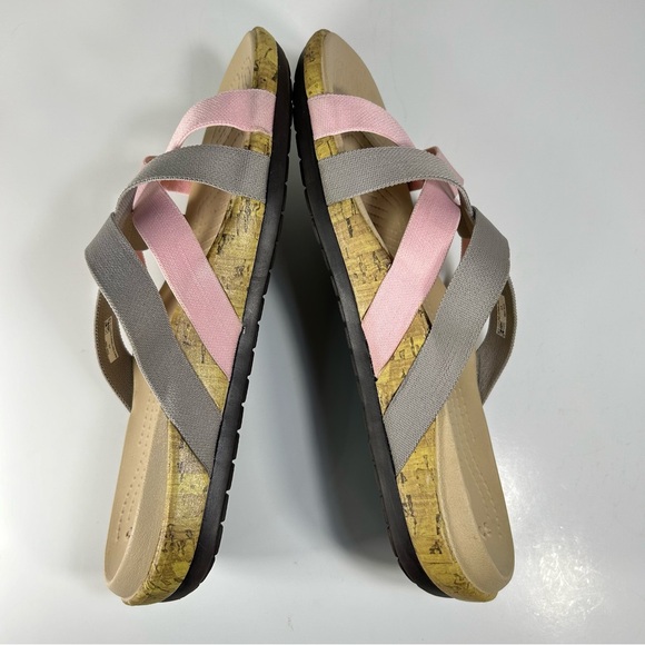 Crocs Edie Stretch Criss-Cross Strappy Slip On Slide Sandal 14966; Women’s Sz 10 - Picture 7 of 14